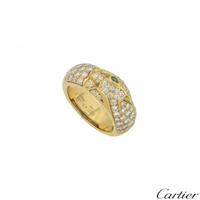 Cartier Yellow Gold Diamond Set Panthere Ring